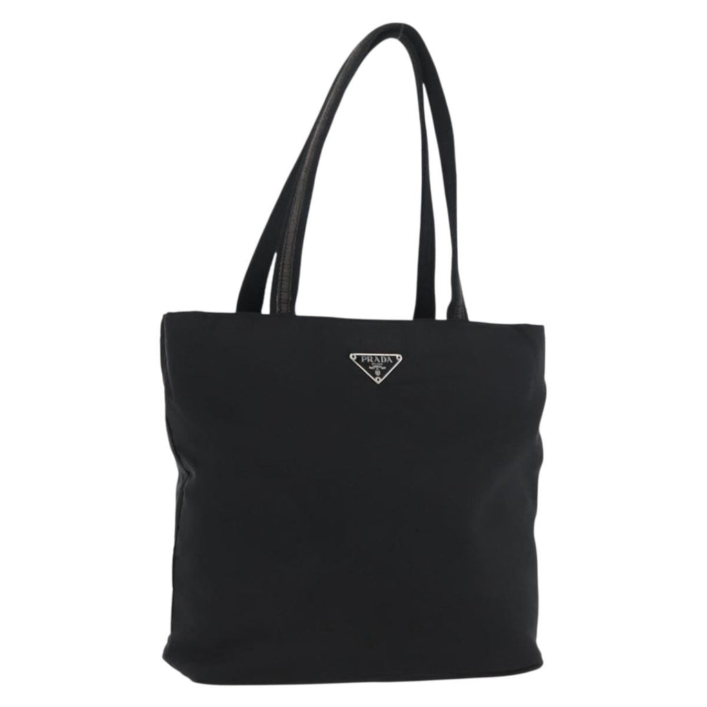 Prada Vintage Tote Nylon Black Nylon Tote Bag Bag (Pre-Owned)