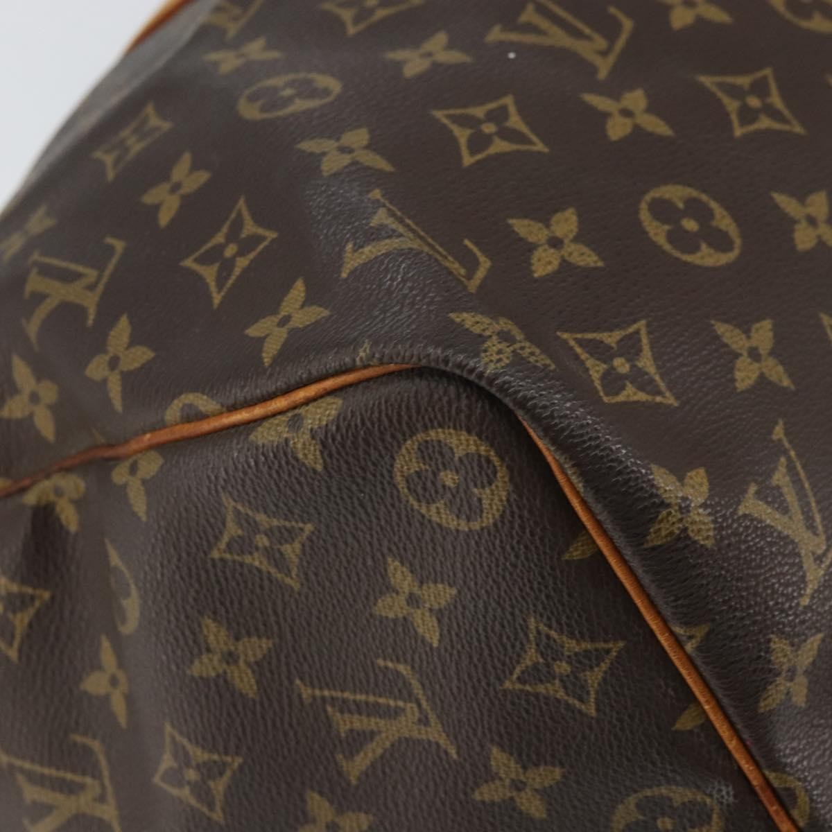 Louis Vuitton Keepall Bag Monogram Canvas Brown Canvas Travel Bag Bag (Pre-Owned)