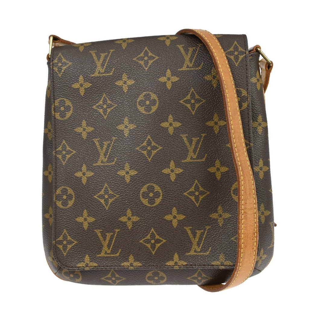 Louis Vuitton Musette Salsa Handbag Monogram Canvas Brown Canvas,Leather Shoulder Bag Bag (Pre-Owned)
