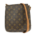 Louis Vuitton Musette Salsa Handbag Monogram Canvas Brown Canvas,Leather Shoulder Bag Bag (Pre-Owned)