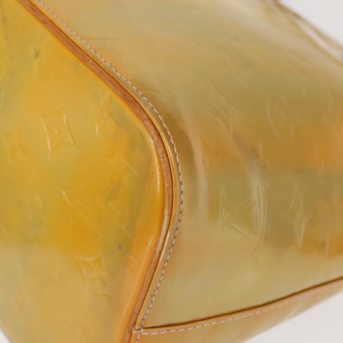 Louis Vuitton Houston Handbag Monogram Vernis Yellow Patent_Leather Tote Bag Bag (Pre-Owned)