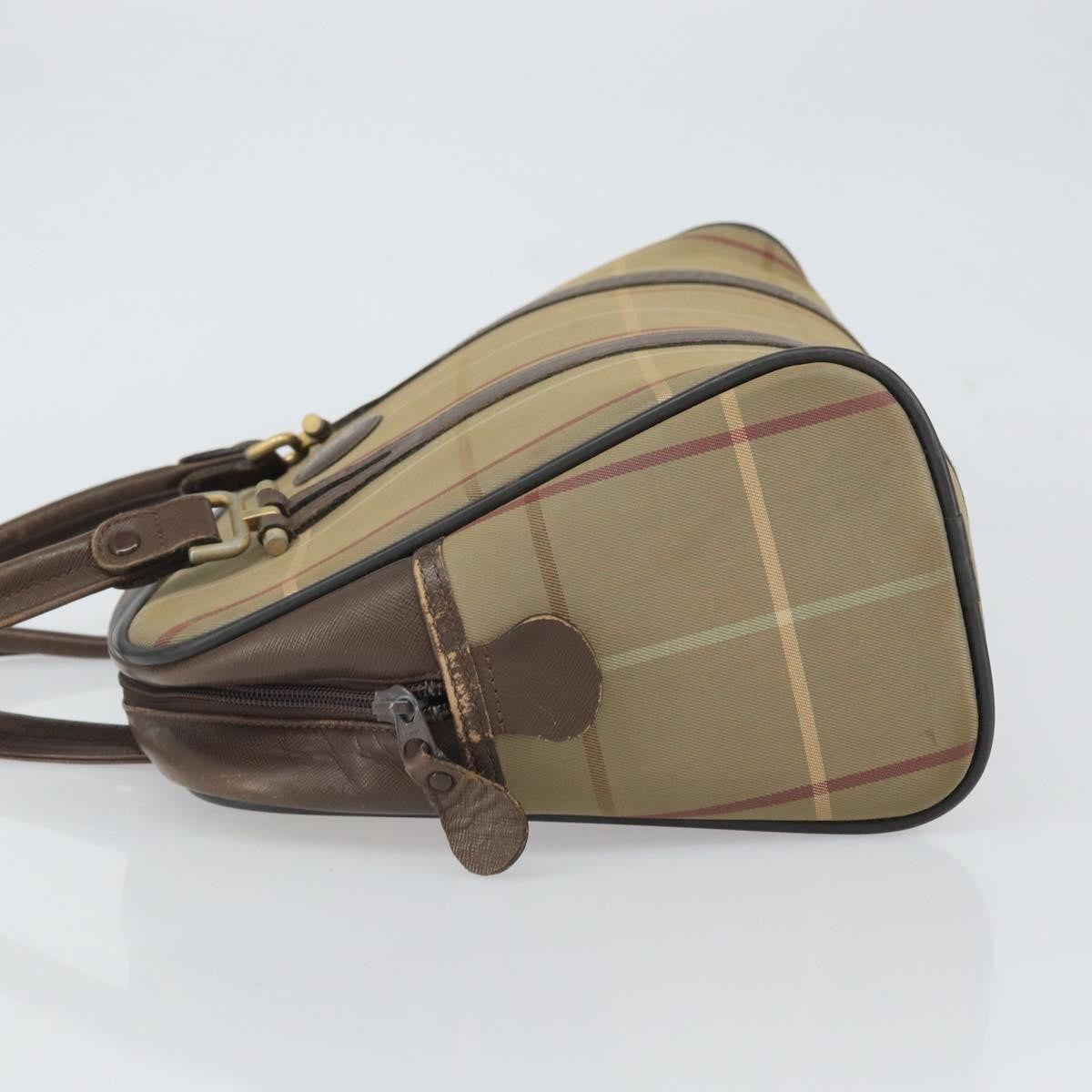 Burberry Nova Handbag Canvas Beige Canvas Handbag (Pre-Owned)