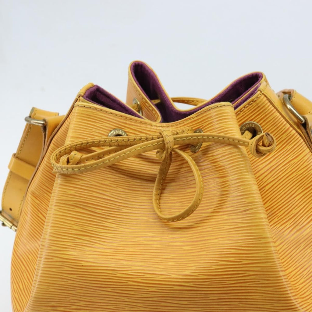 Louis Vuitton Petit Noe Handbag Epi Leather Yellow Leather Shoulder Bag Bag (Pre-Owned)