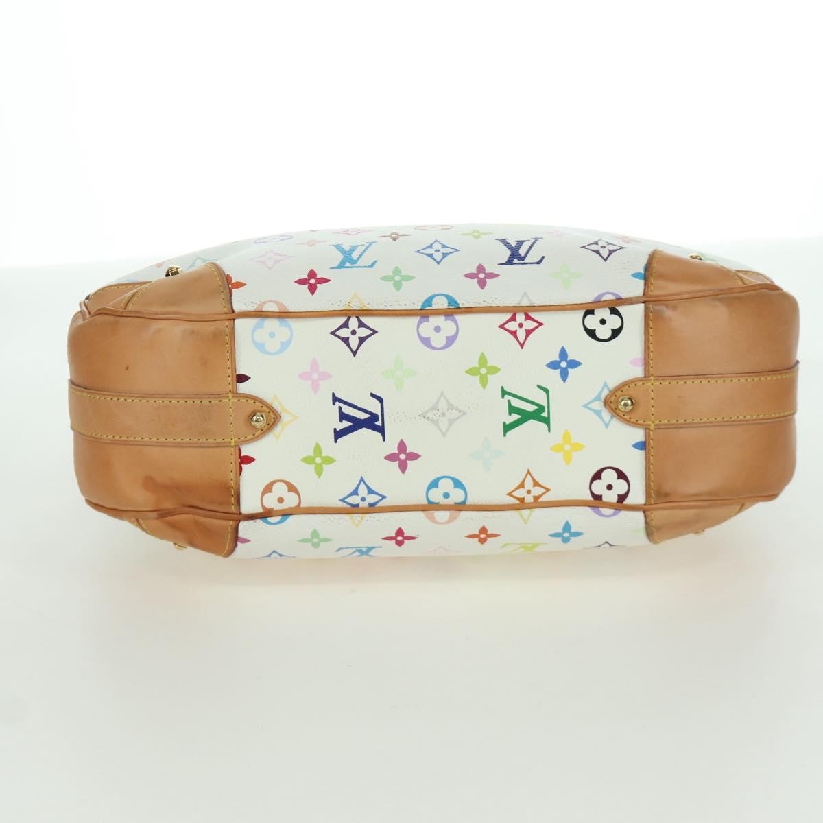 Louis Vuitton Greta Handbag Monogram Multicolor White Canvas Shoulder Bag Bag (Pre-Owned)