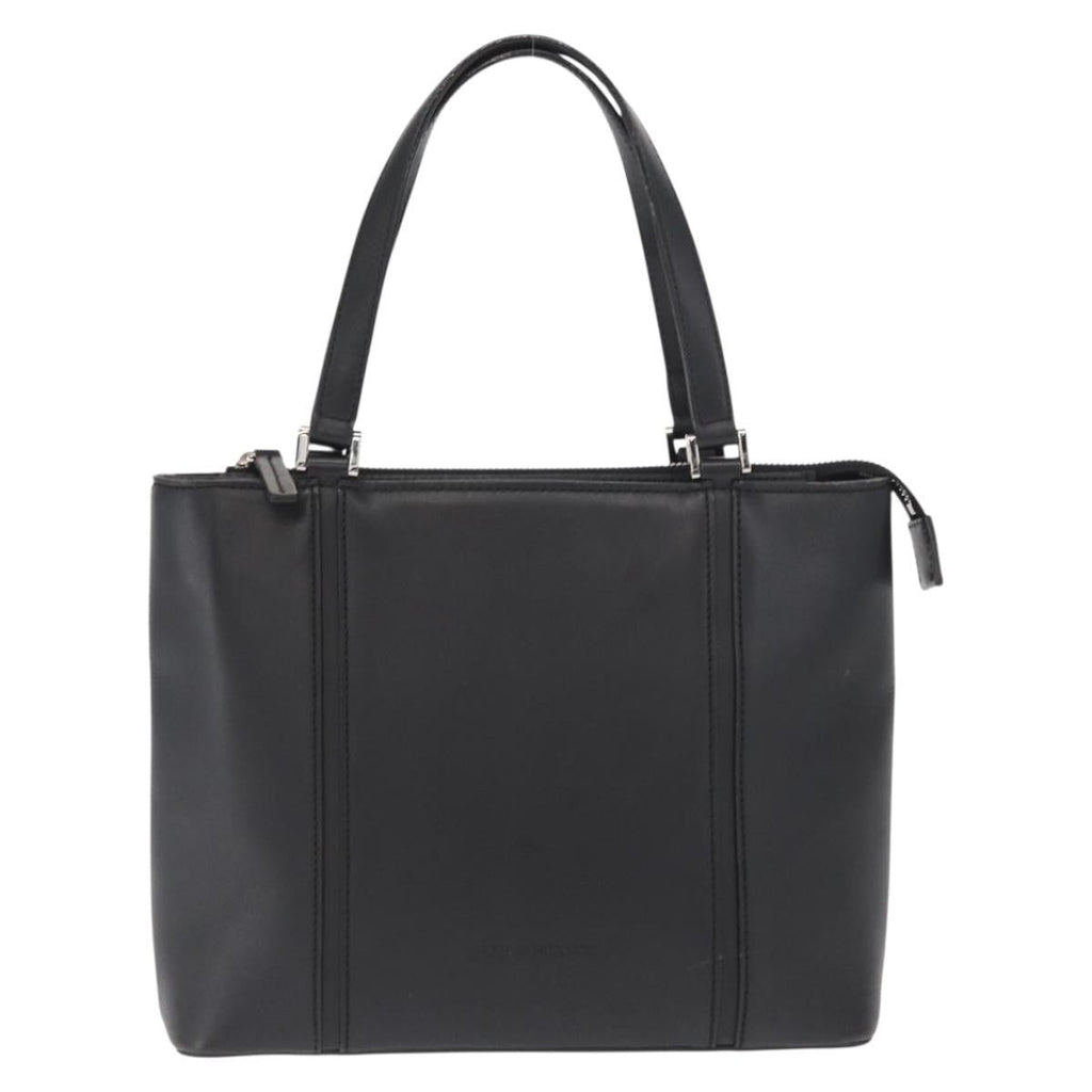 Burberry Vintage Handbag Leather Black Leather Handbag (Pre-Owned)