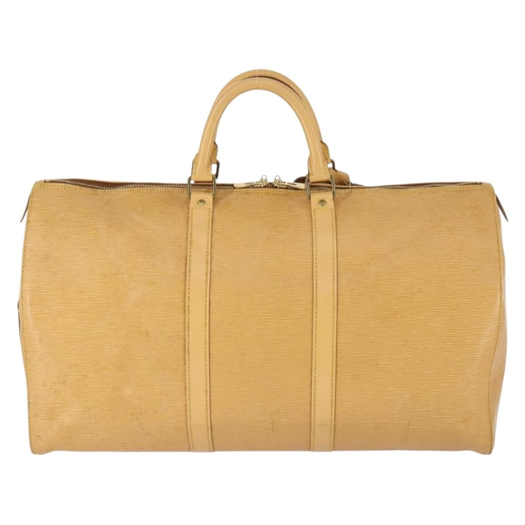 Louis Vuitton Keepall Bag Epi Leather Beige Leather Travel Bag Bag (Pre-Owned)