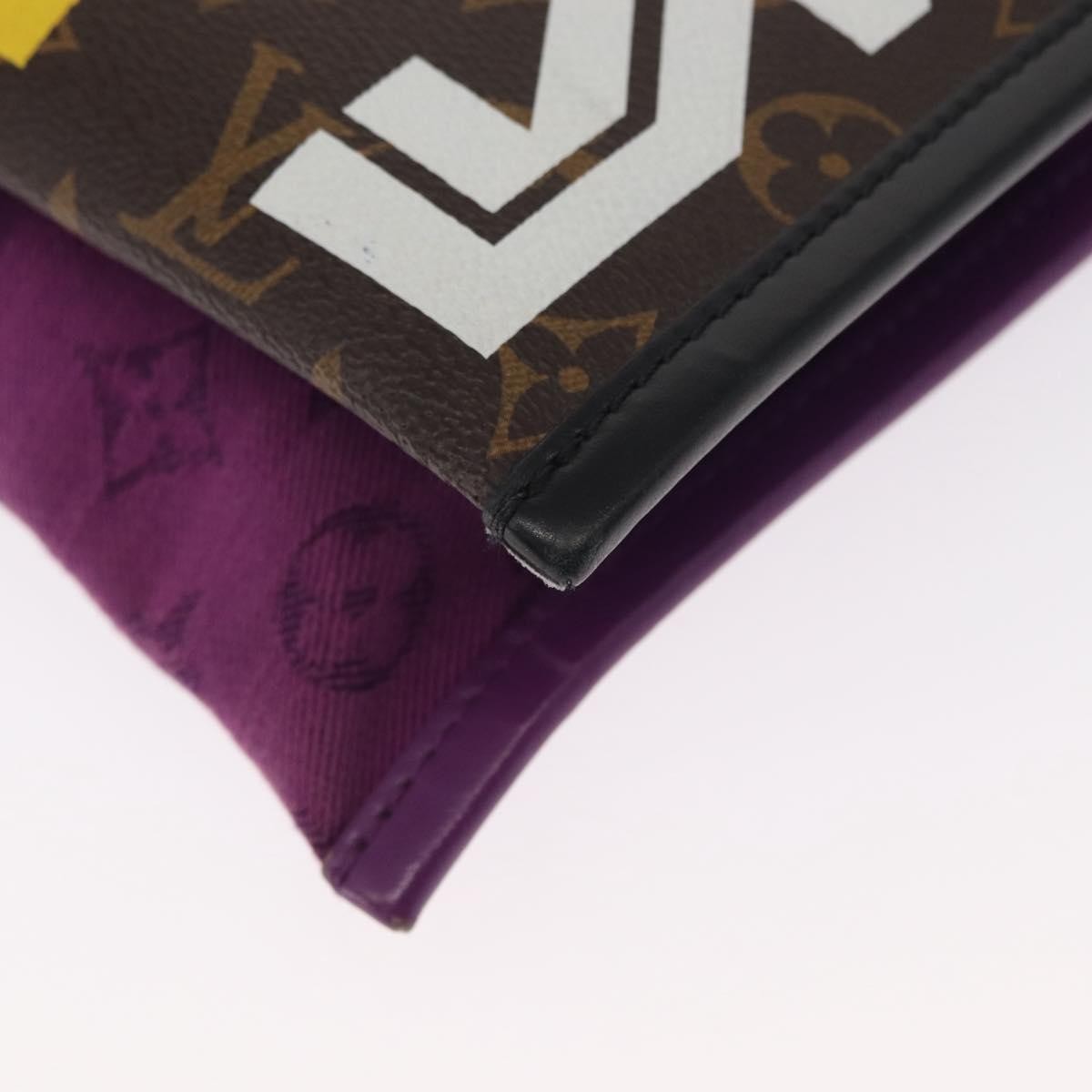 Louis Vuitton Double Flat Messenger Bag Limited Edition Logo Story Monogram Canvas And Denim Multicolour Canvas Shoulder Bag Bag (Pre-Owned)