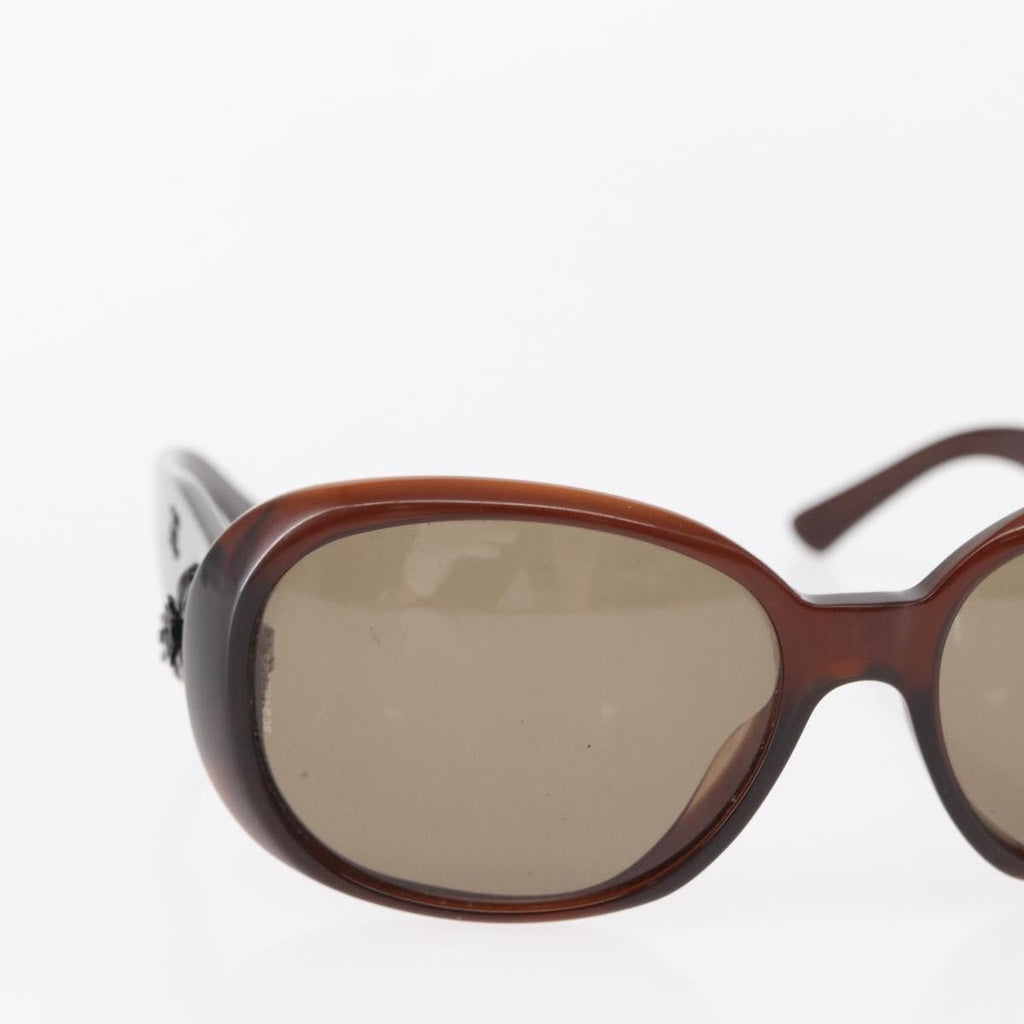 Chanel Camélia Sunglasses Plastic Brown Plastic Sunglasse Accessory (Pre-Owned)