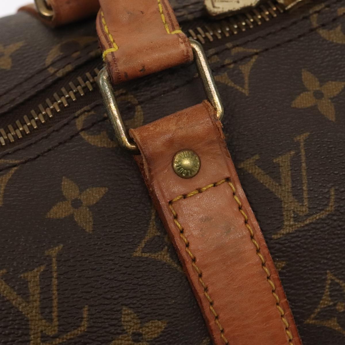 Louis Vuitton Keepall Bag Monogram Canvas Brown Canvas Travel Bag Bag (Pre-Owned)