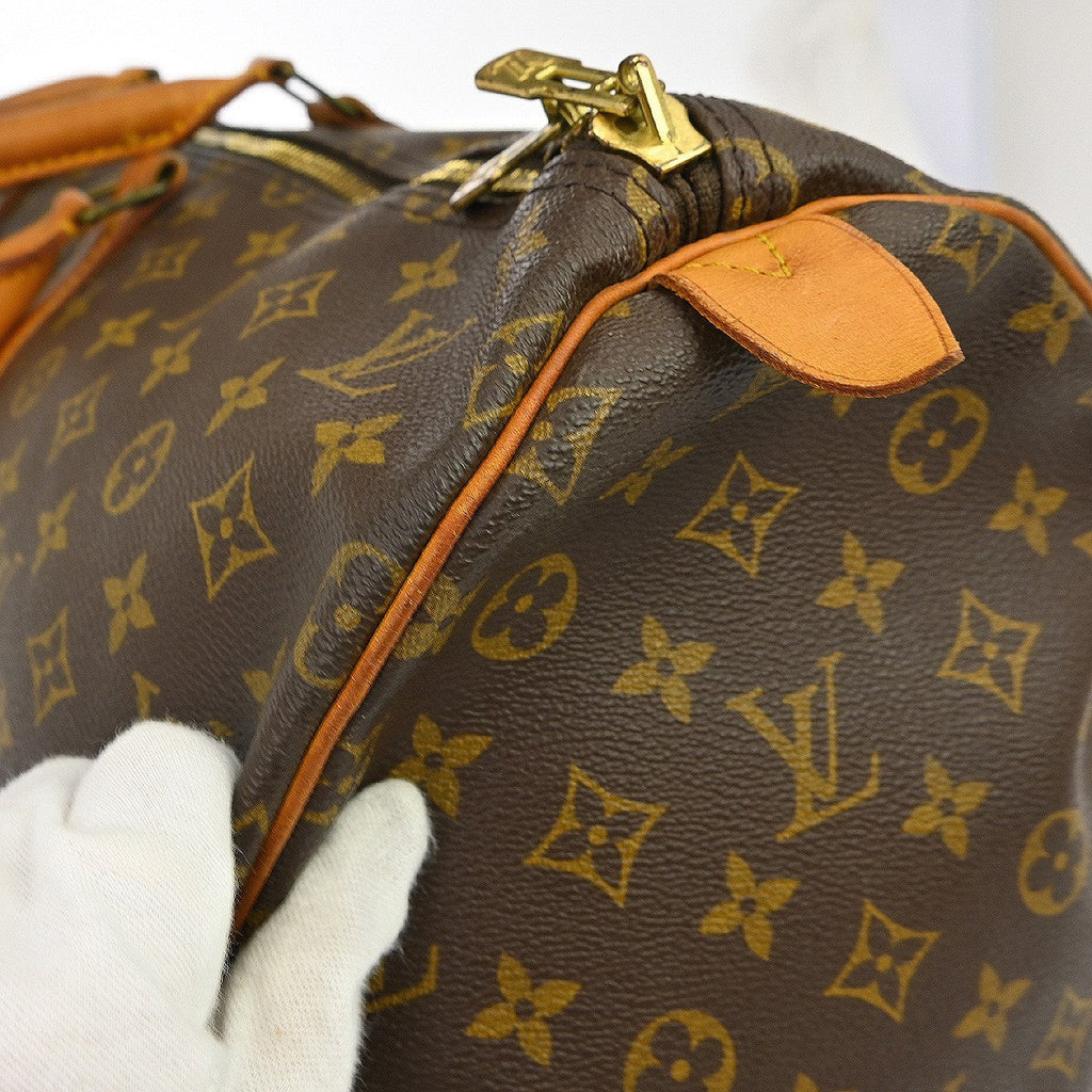 Louis Vuitton Keepall Bag Monogram Canvas Brown Canvas Travel Bag Bag (Pre-Owned)