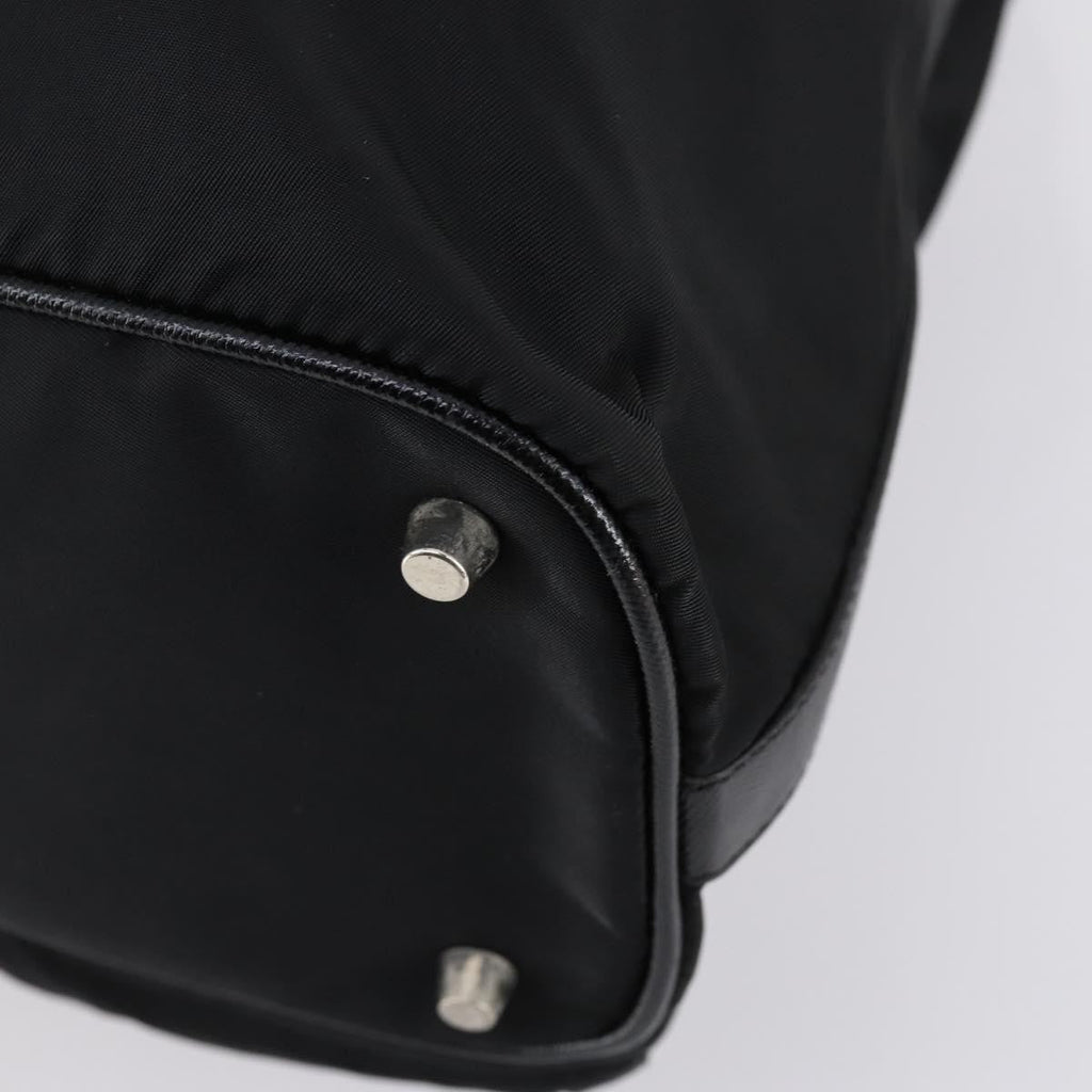 Prada Double Pocket Shoulder Bag Tessuto Black Nylon Shoulder Bag Bag (Pre-Owned)