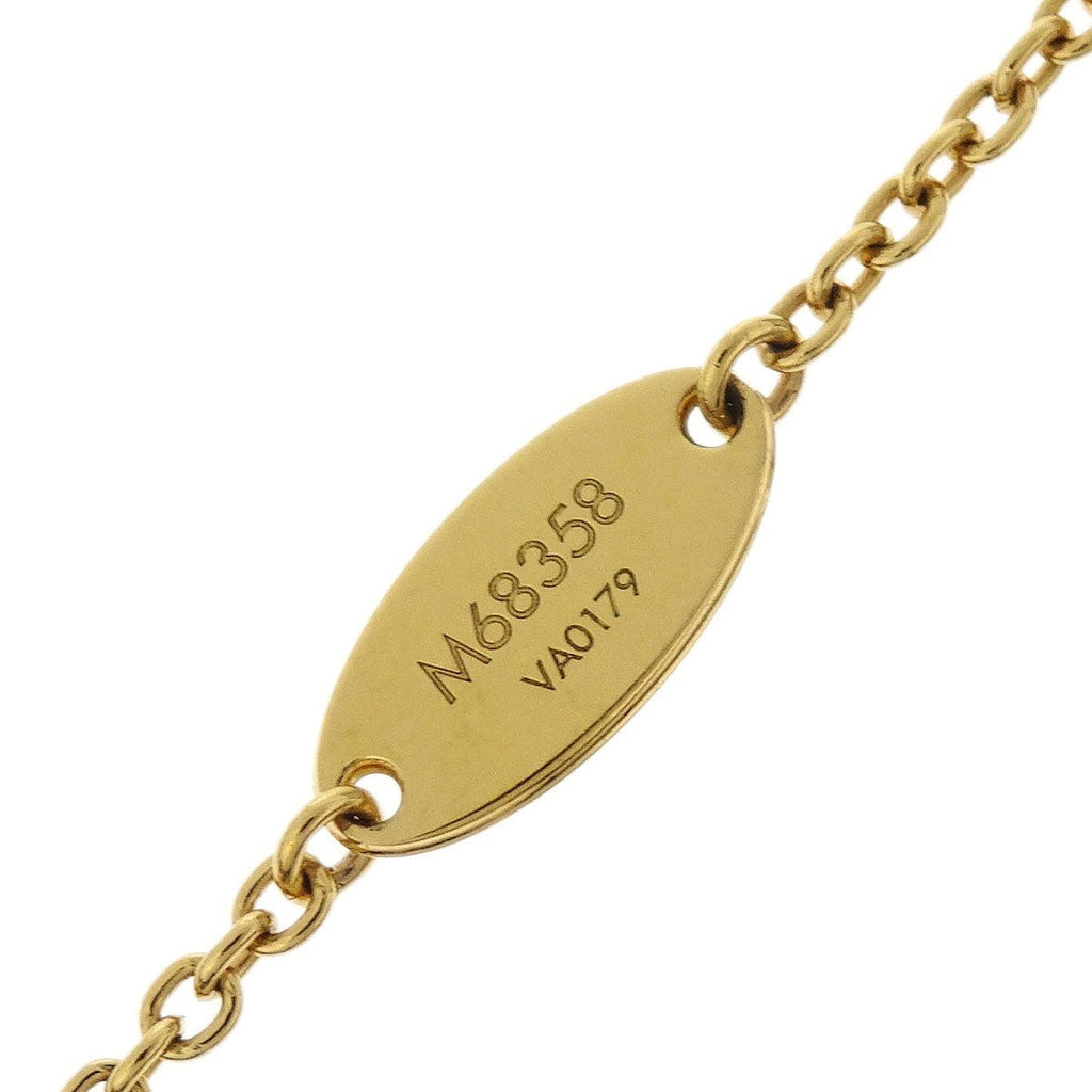Louis Vuitton Essential V Perle Necklace Metal With Faux Pearls Gold Gold_Plated Necklace Jewelry (Pre-Owned)