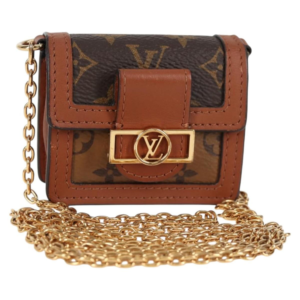 Louis Vuitton Dauphine Shoulder Bag Reverse Monogram Canvas Brown Canvas Clutche & Pouche Bag (Pre-Owned)