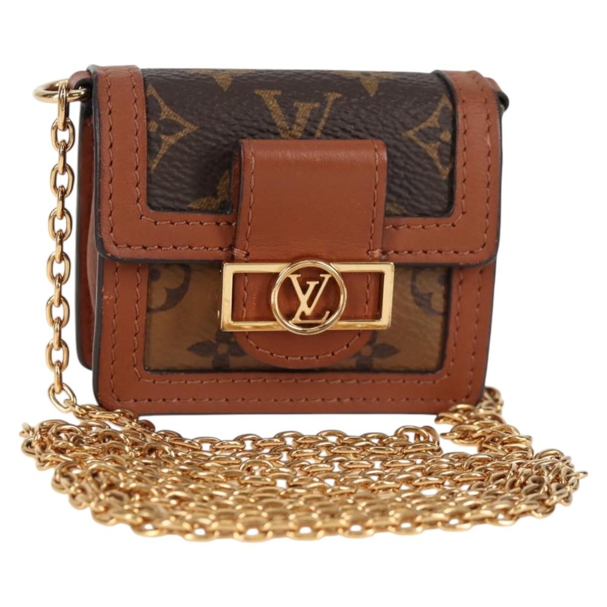 Louis Vuitton Dauphine Shoulder Bag Reverse Monogram Canvas Brown Canvas Clutche & Pouche Bag (Pre-Owned)