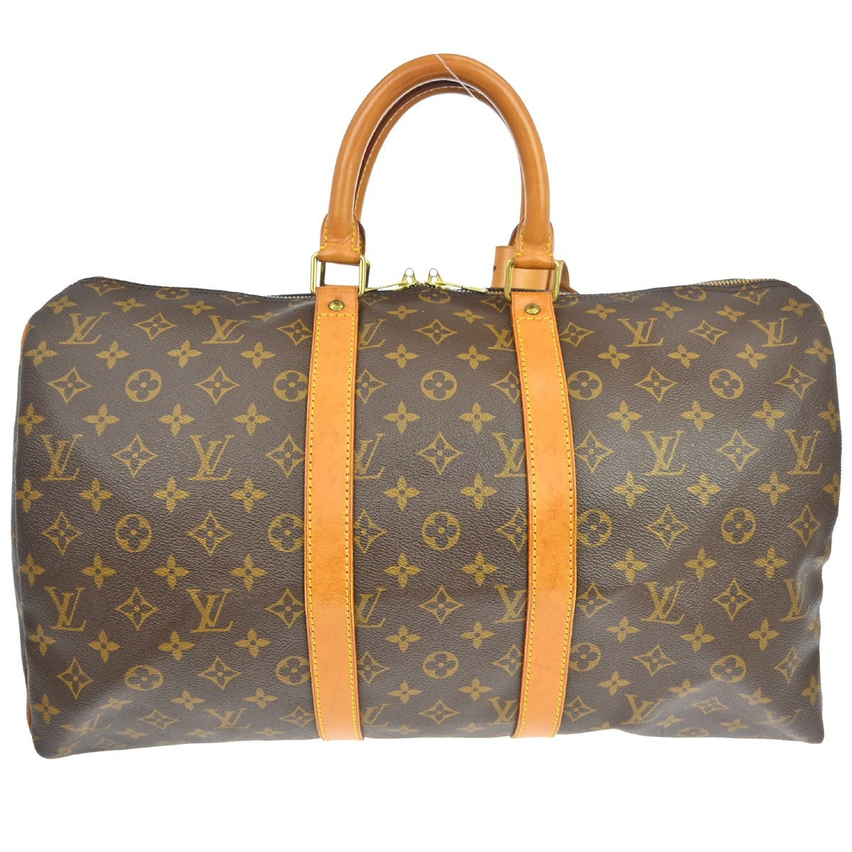 Louis Vuitton Keepall Bag Monogram Canvas Brown Canvas Travel Bag Bag (Pre-Owned)
