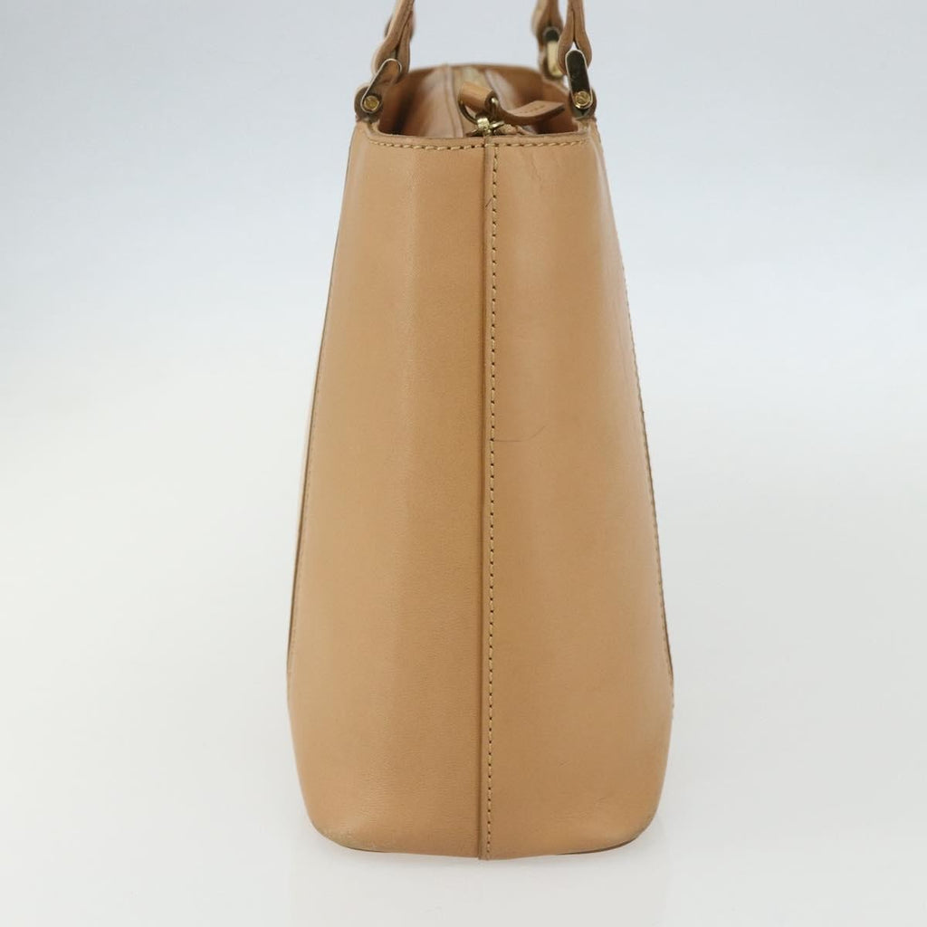 Burberry Vintage Handbag Leather Beige Leather Handbag (Pre-Owned)
