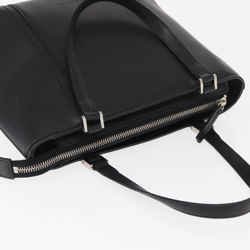 Burberry Vintage Handbag Leather Black Leather Handbag (Pre-Owned)