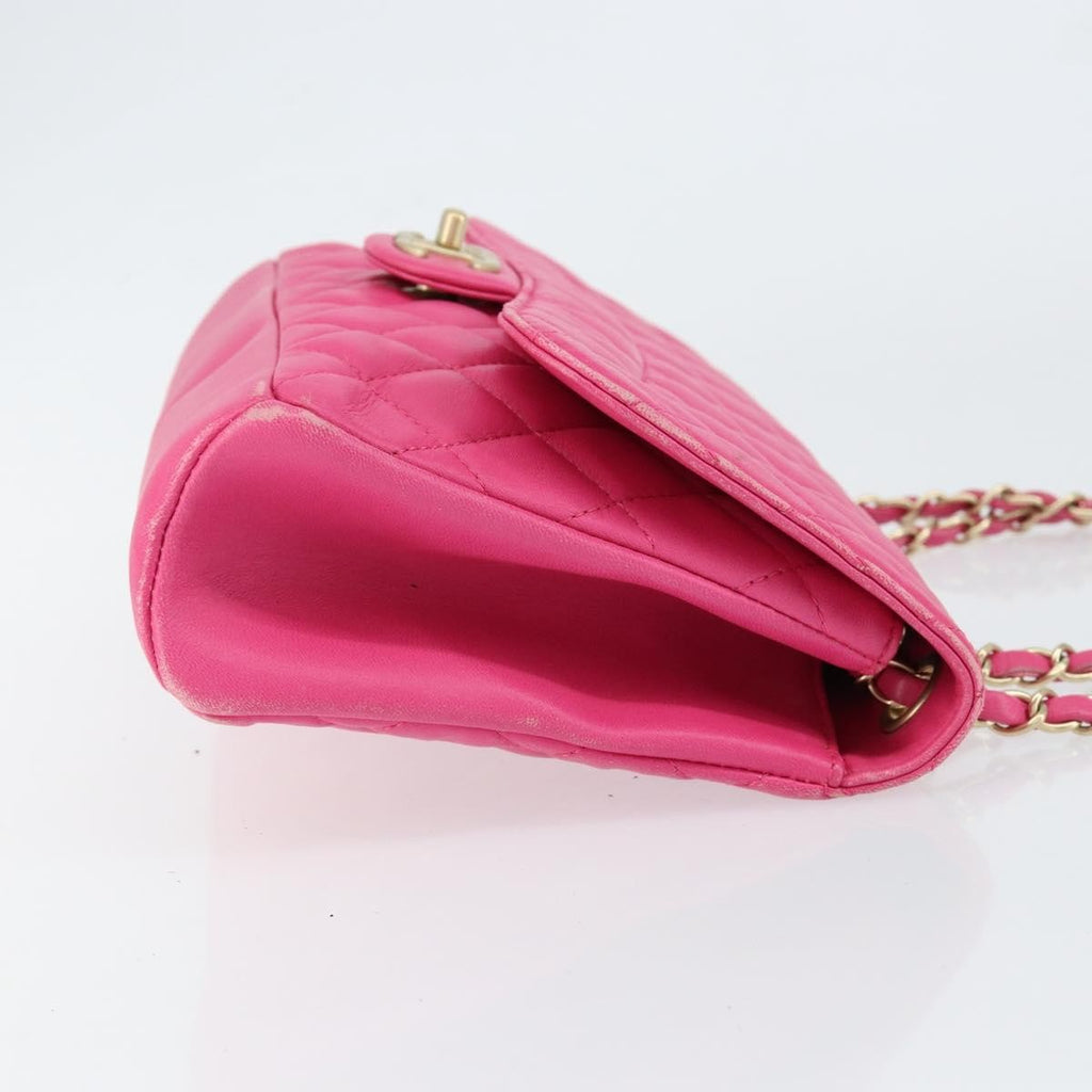 Chanel Mademoiselle Chic Flap Bag Quilted Lambskin Pink Leather Shoulder Bag Bag (Pre-Owned)