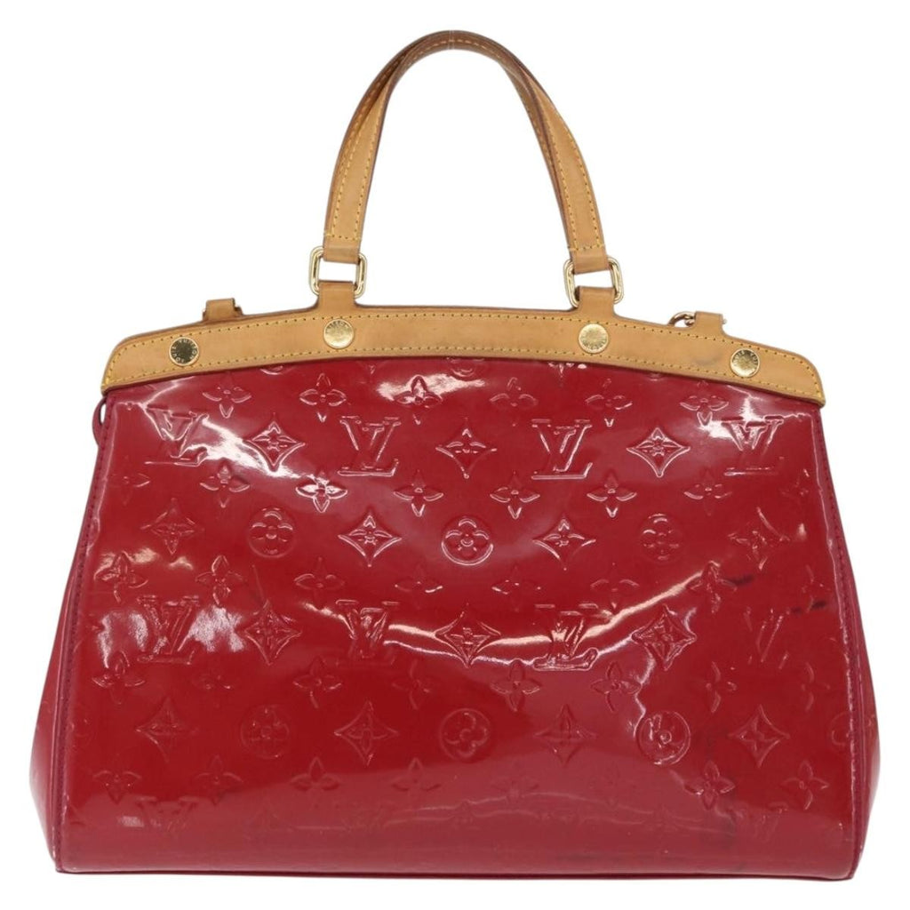 Louis Vuitton Brea Handbag Monogram Vernis Red Patent_Leather Handbag (Pre-Owned)