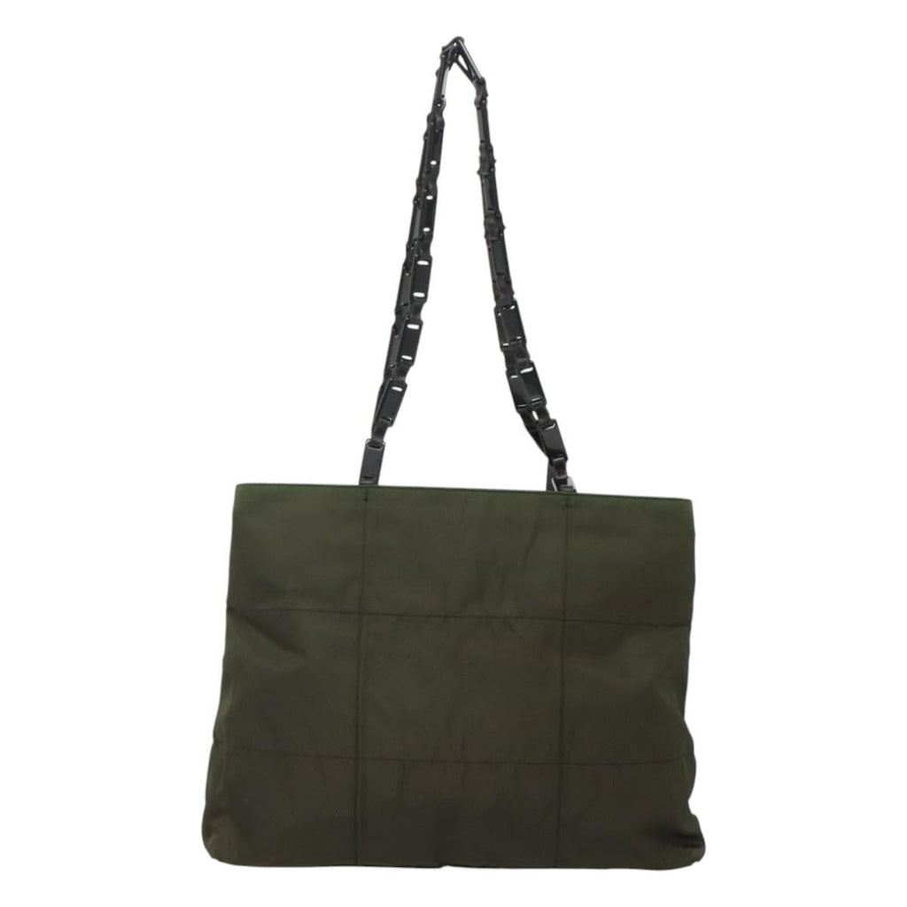 Prada Vintage Shoulder Bag Tessuto Khaki Nylon Shoulder Bag Bag (Pre-Owned)