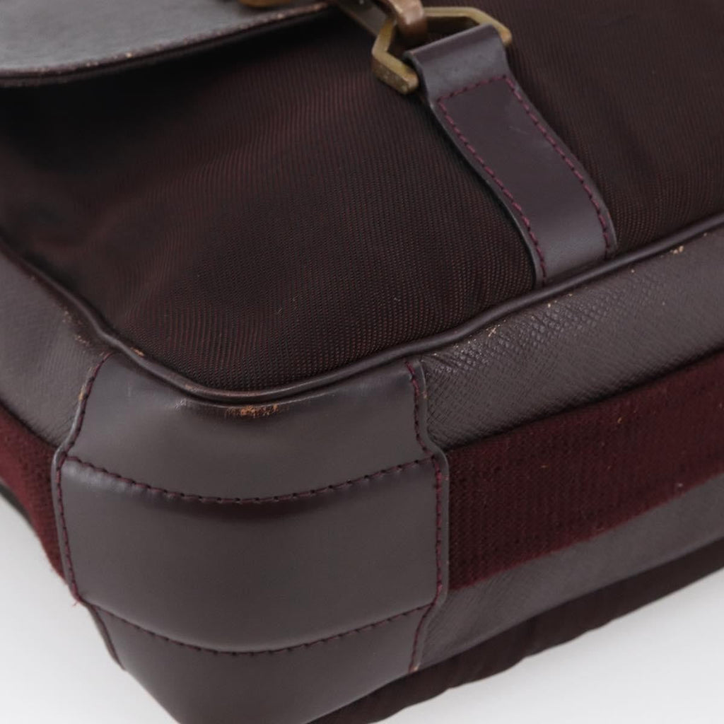 Louis Vuitton Dersou Bag Taiga Leather And Canvas Brown Leather Shoulder Bag Bag (Pre-Owned)