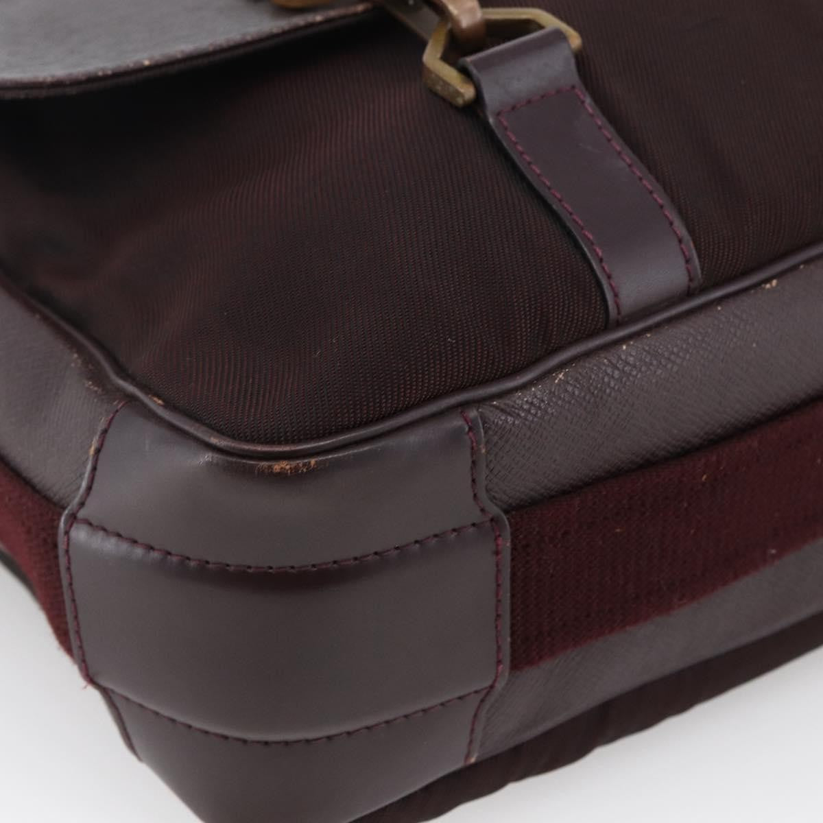 Louis Vuitton Dersou Bag Taiga Leather And Canvas Brown Leather Shoulder Bag Bag (Pre-Owned)