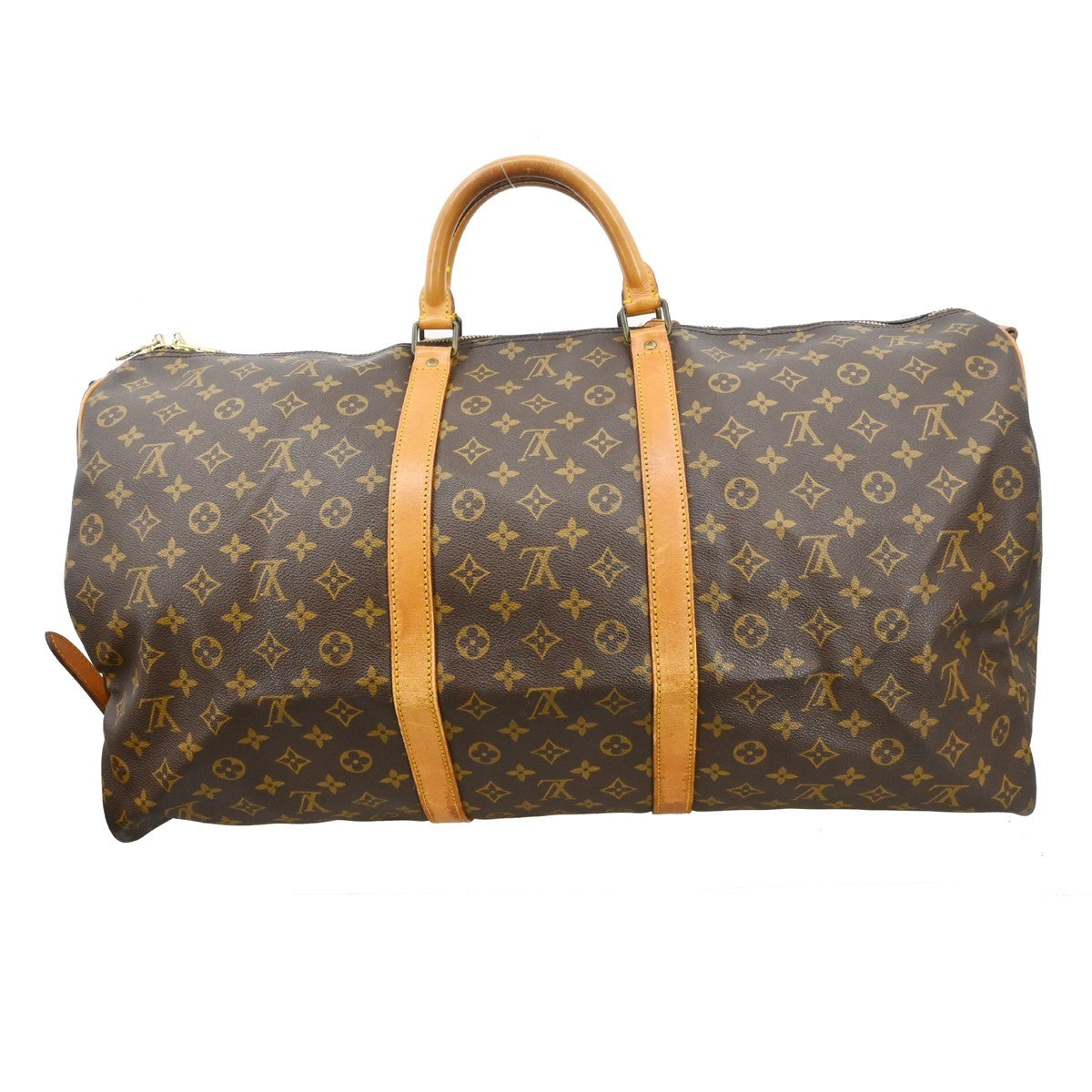 Louis Vuitton Keepall Bandouliere Bag Monogram Canvas Brown Canvas Travel Bag Bag (Pre-Owned)