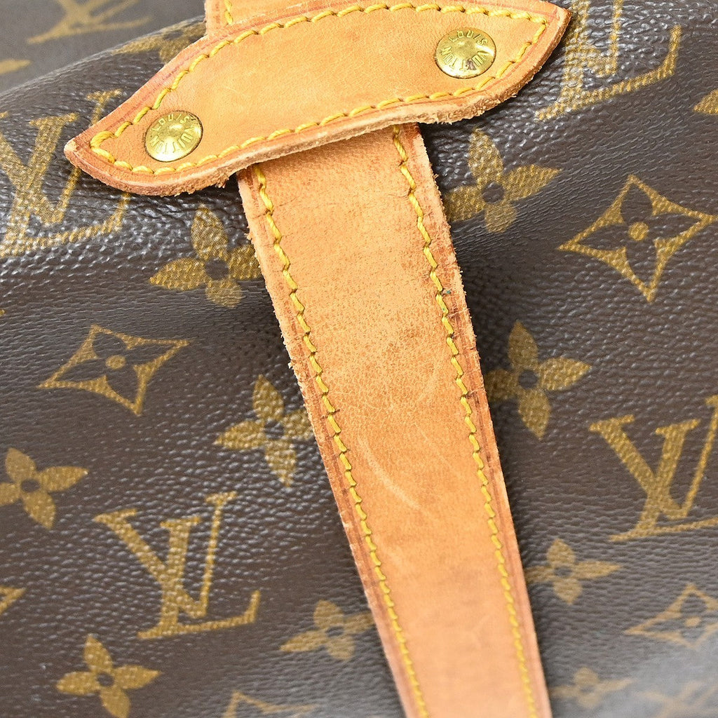 Louis Vuitton Saumur Handbag Monogram Canvas Brown Canvas Shoulder Bag Bag (Pre-Owned)