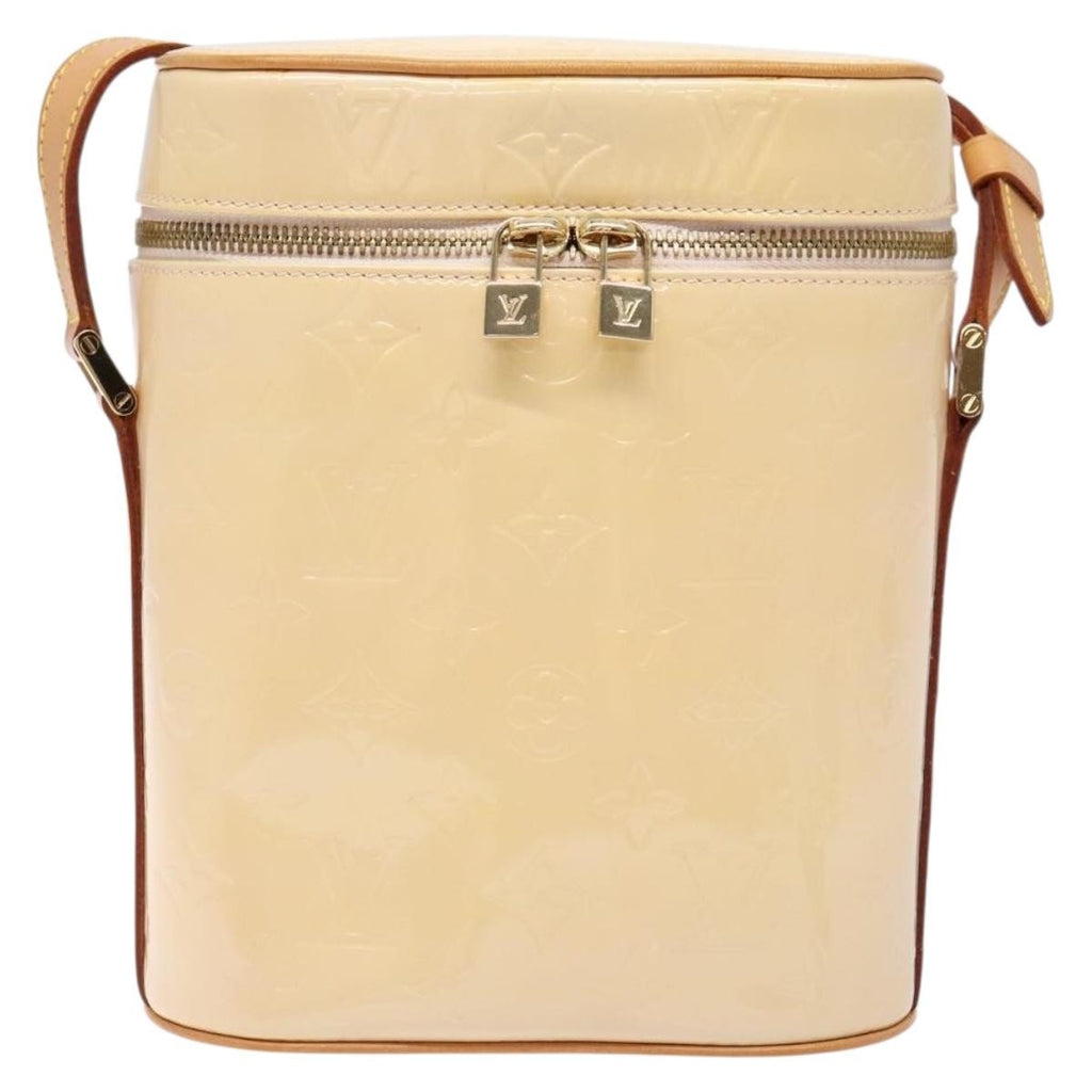 Louis Vuitton Sullivan Handbag Monogram Vernis Beige Patent_Leather Bag (Pre-Owned)