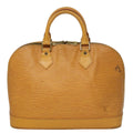 Louis Vuitton Alma Handbag Epi Leather Yellow Leather Handbag (Pre-Owned)