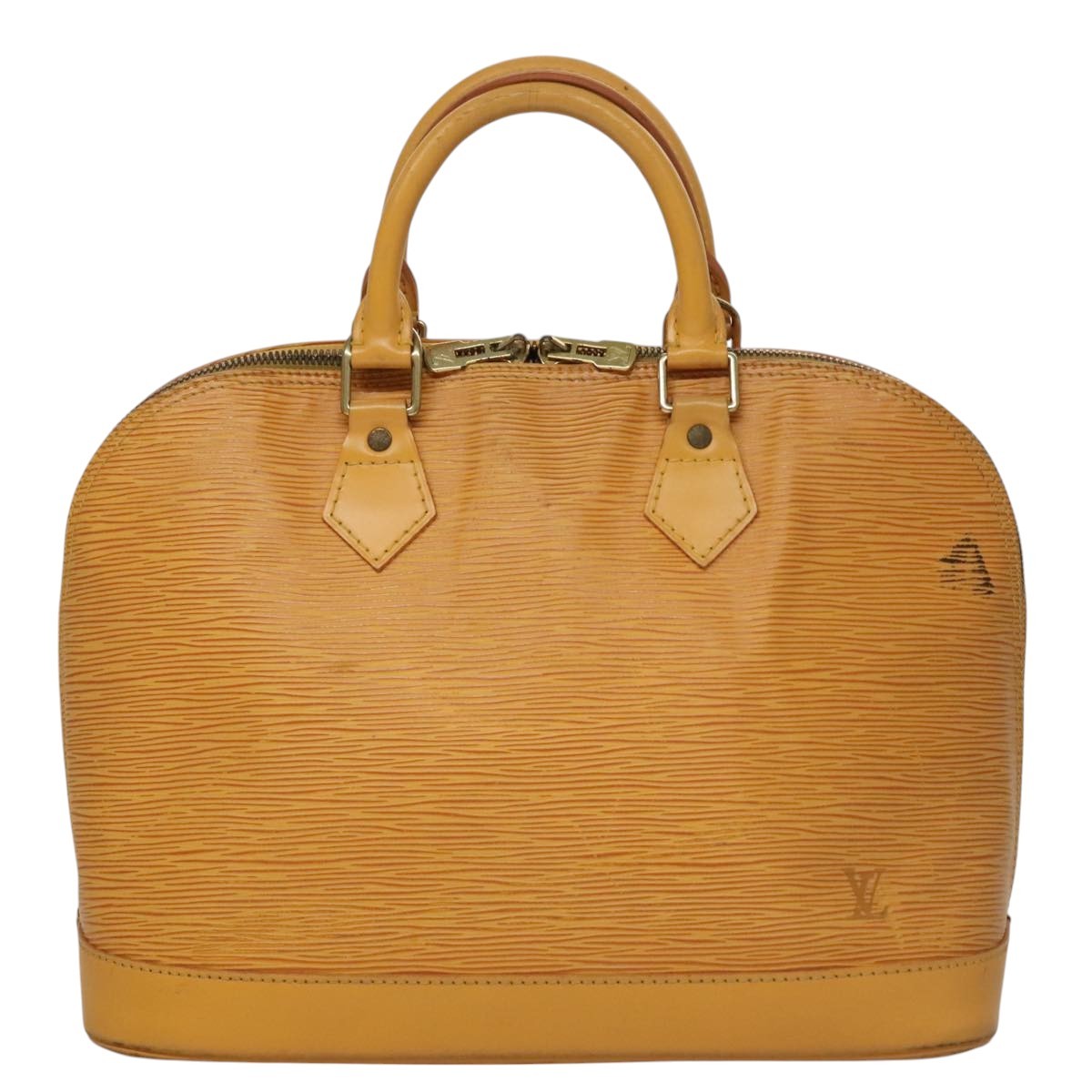 Louis Vuitton Alma Handbag Epi Leather Yellow Leather Handbag (Pre-Owned)