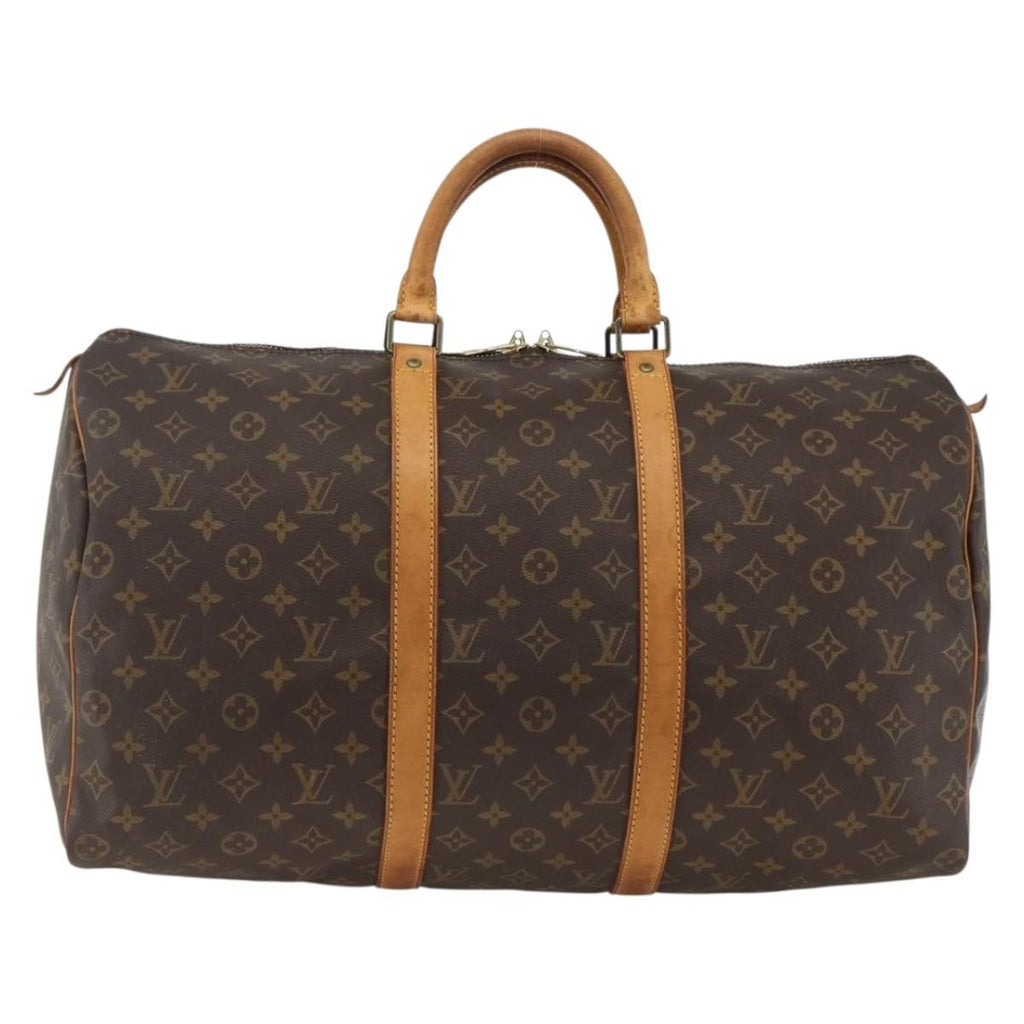 Louis Vuitton Keepall Bag Monogram Canvas Brown Canvas Travel Bag Bag (Pre-Owned)
