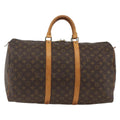 Louis Vuitton Keepall Bag Monogram Canvas Brown Canvas Travel Bag Bag (Pre-Owned)