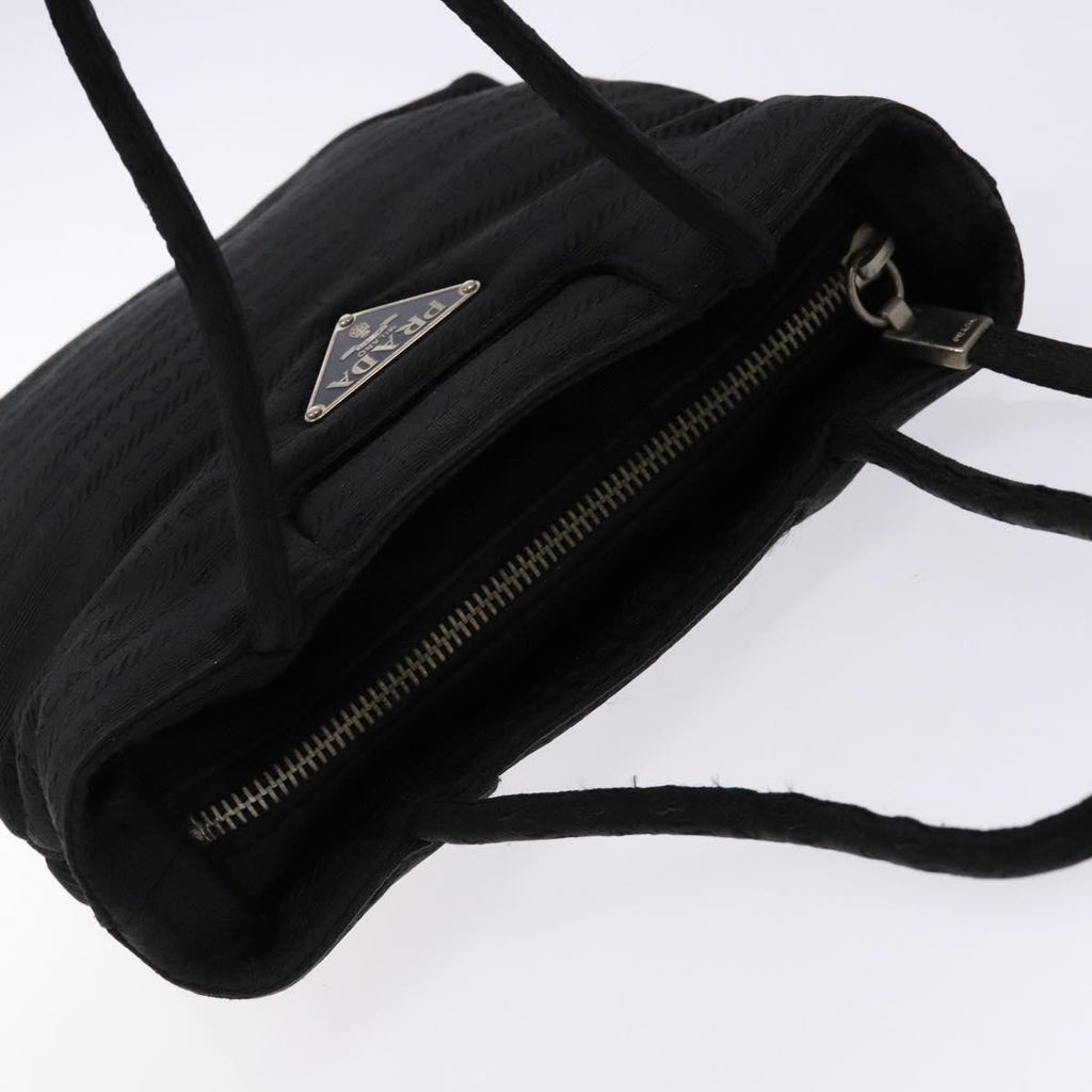 Prada Vintage Zip Handbag Tessuto Black Nylon Handbag (Pre-Owned)