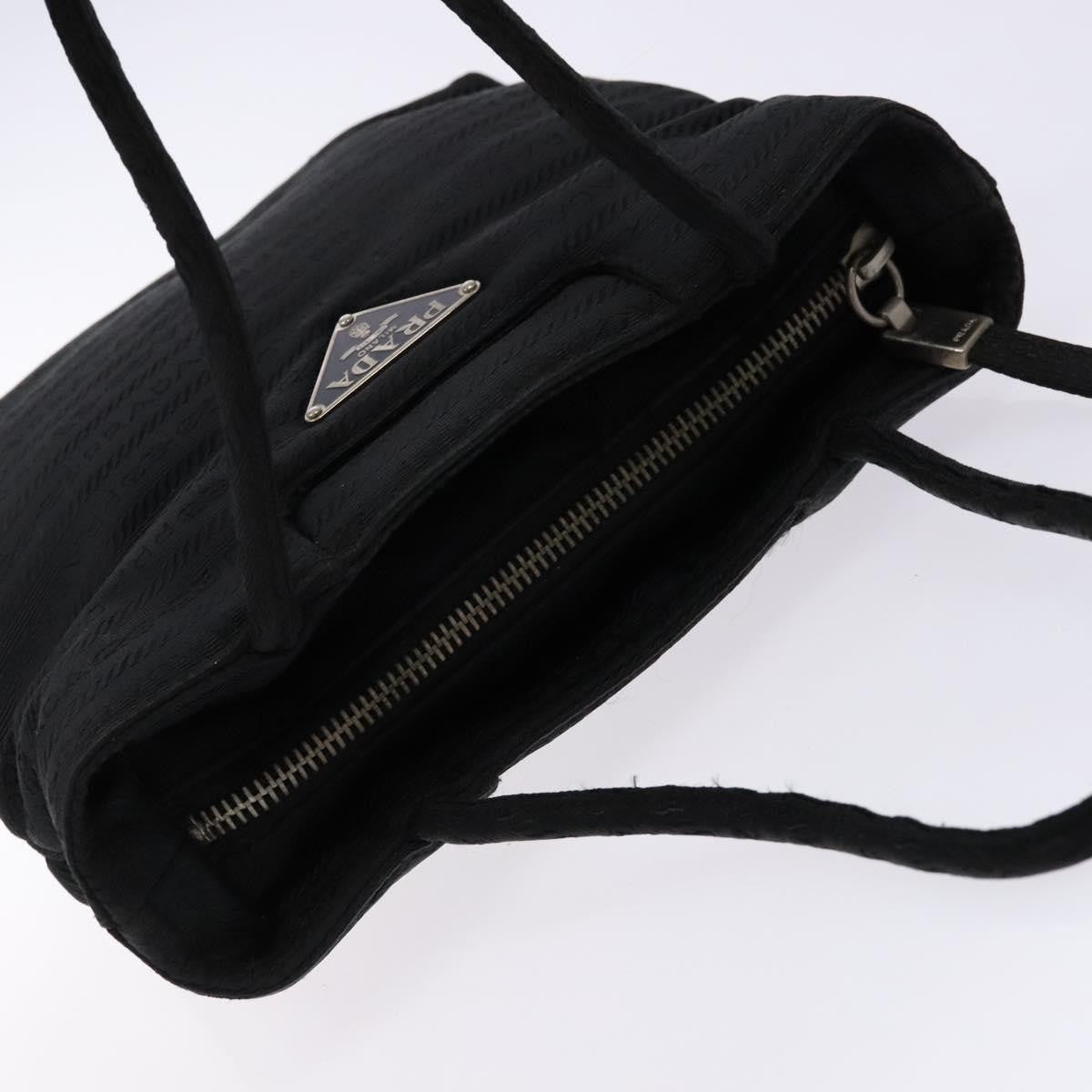 Prada Vintage Zip Handbag Tessuto Black Nylon Handbag (Pre-Owned)