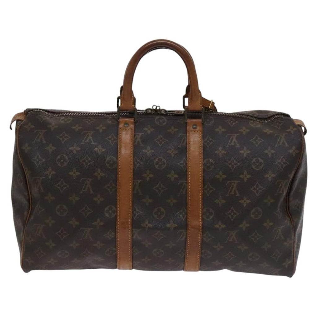 Louis Vuitton Keepall Bag Monogram Canvas Brown Canvas Travel Bag Bag (Pre-Owned)