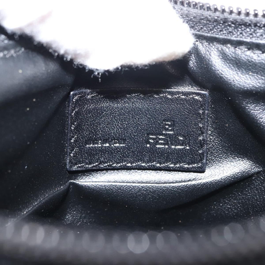 Fendi Ff Logo Pouch Canvas Black Canvas Clutche & Pouche Bag (Pre-Owned)