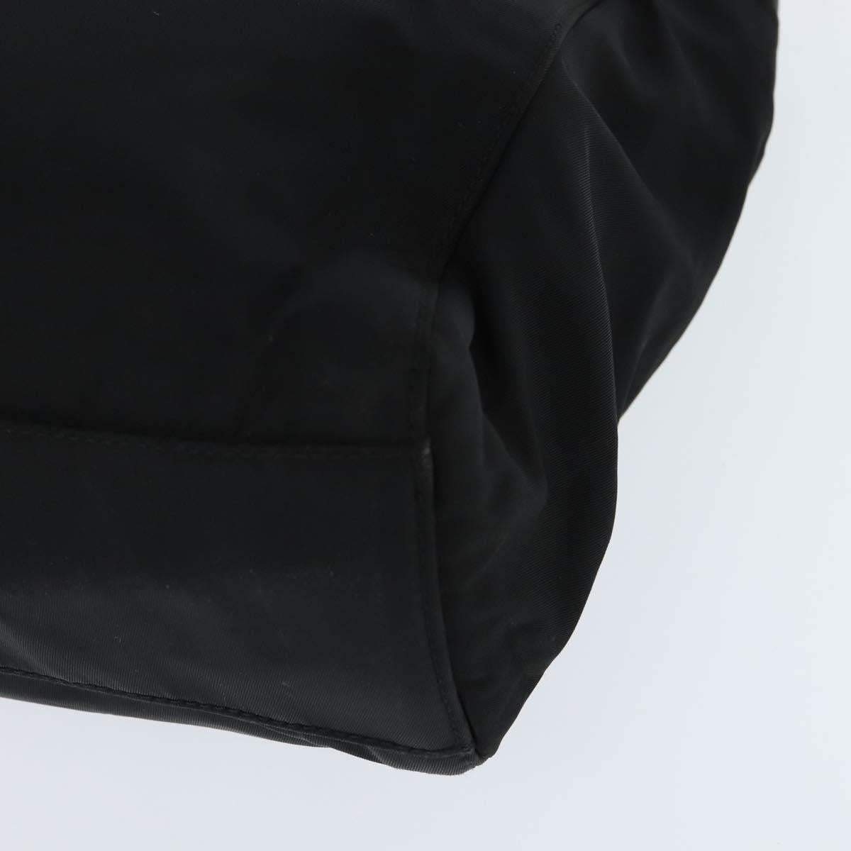 Prada Resin Handle Tote Tessuto Black Nylon Tote Bag Bag (Pre-Owned)