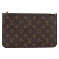 Louis Vuitton Neverfull Pochette Monogram Canvas Brown Canvas Clutche & Pouche Bag (Pre-Owned)