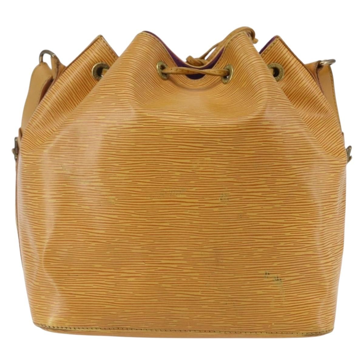 Louis Vuitton Petit Noe Handbag Epi Leather Yellow Leather Shoulder Bag Bag (Pre-Owned)