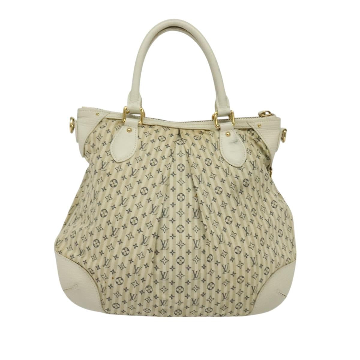 Louis Vuitton Marina Handbag Mini Lin Croisette Beige Canvas Handbag (Pre-Owned)