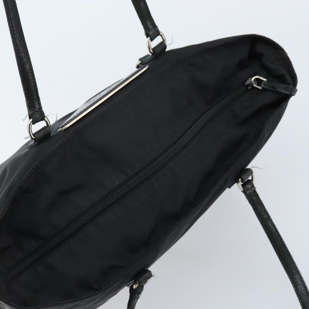 Prada Vintage Zip Tote Tessuto Black Nylon Tote Bag Bag (Pre-Owned)