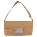 Chanel Giant Mademoiselle Lock Shoulder Bag Quilted Leather Beige Leather Shoulder Bag Bag (Pre-Owned)