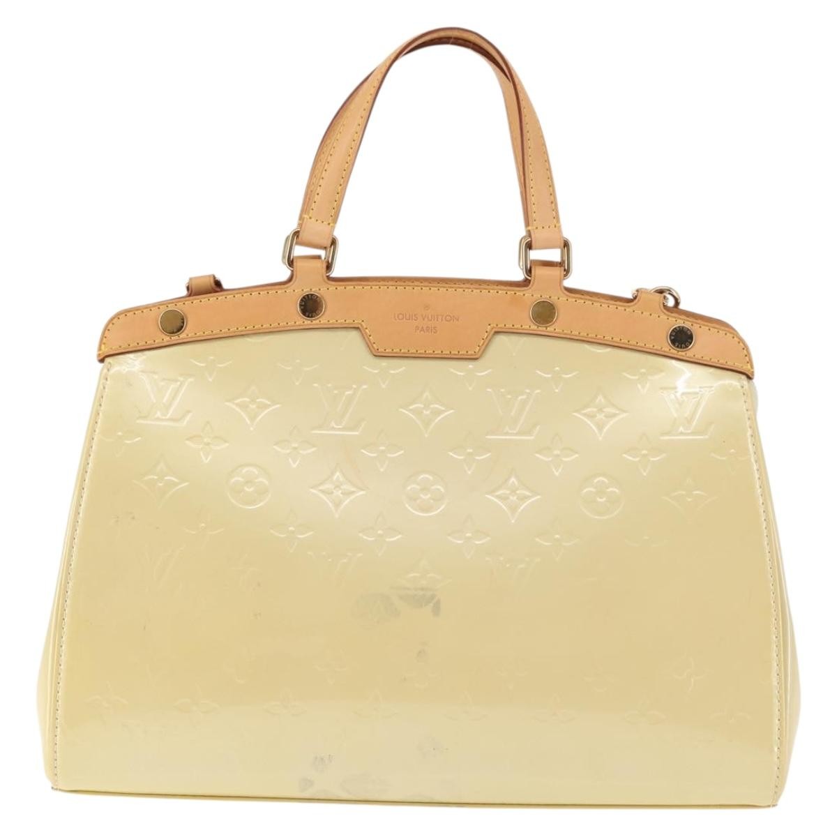 Louis Vuitton Brea Handbag Monogram Vernis Beige Patent_Leather Bag (Pre-Owned)