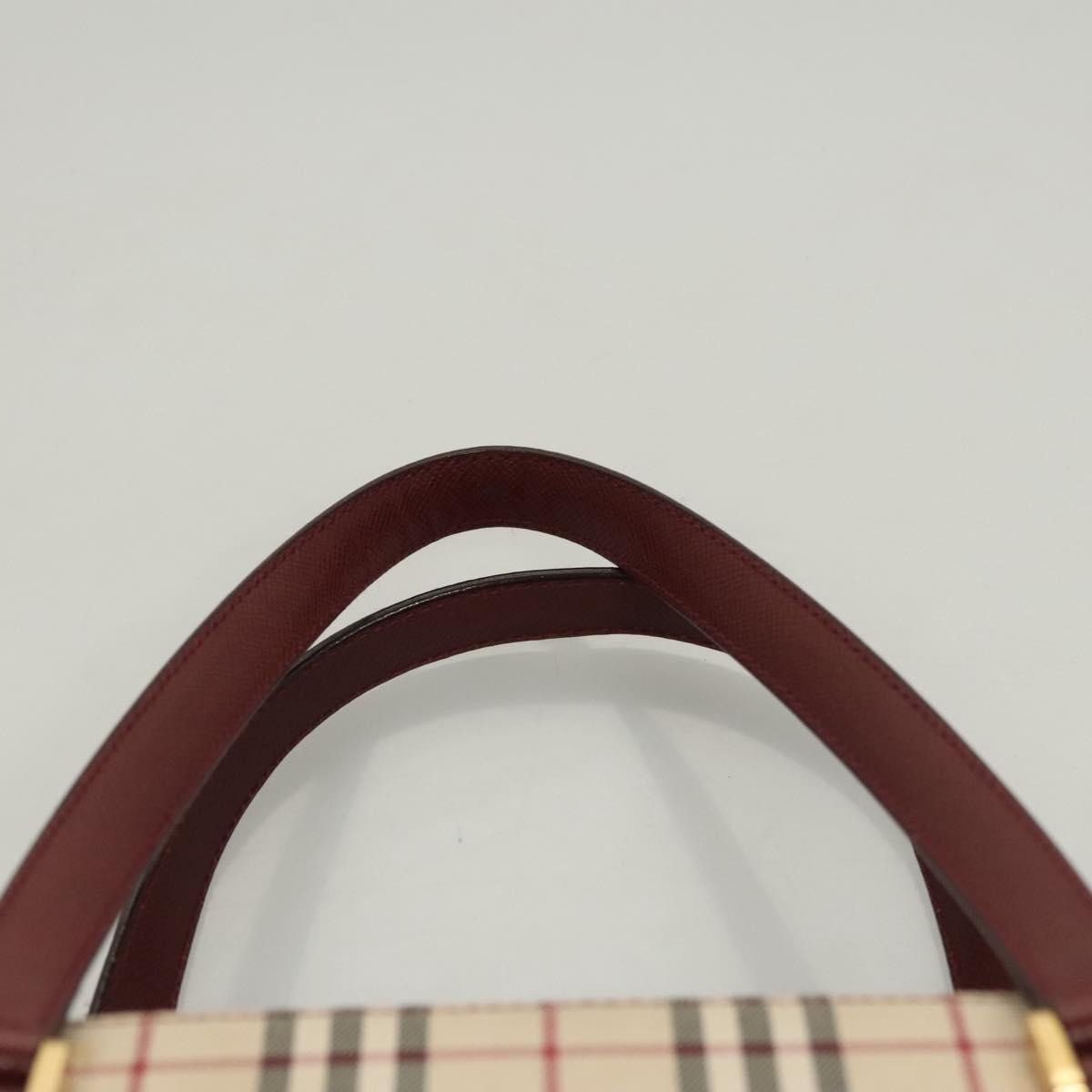Burberry Nova Check Handbag Nova Check Canvas And Leather Beige Canvas Handbag (Pre-Owned)
