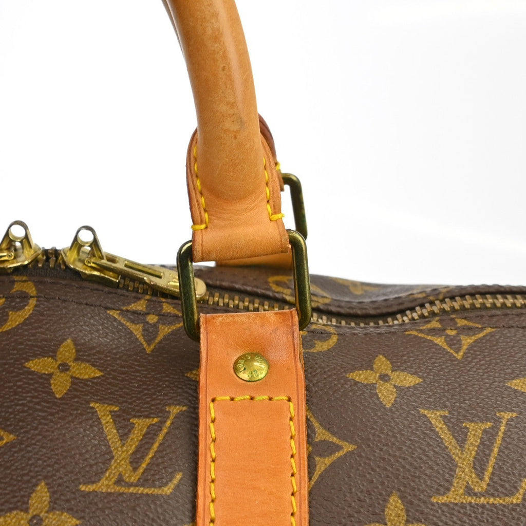 Louis Vuitton Keepall Bag Monogram Canvas Brown Canvas Travel Bag Bag (Pre-Owned)
