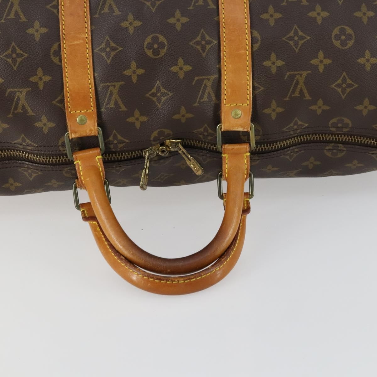 Louis Vuitton Keepall Bag Monogram Canvas Brown Canvas Travel Bag Bag (Pre-Owned)