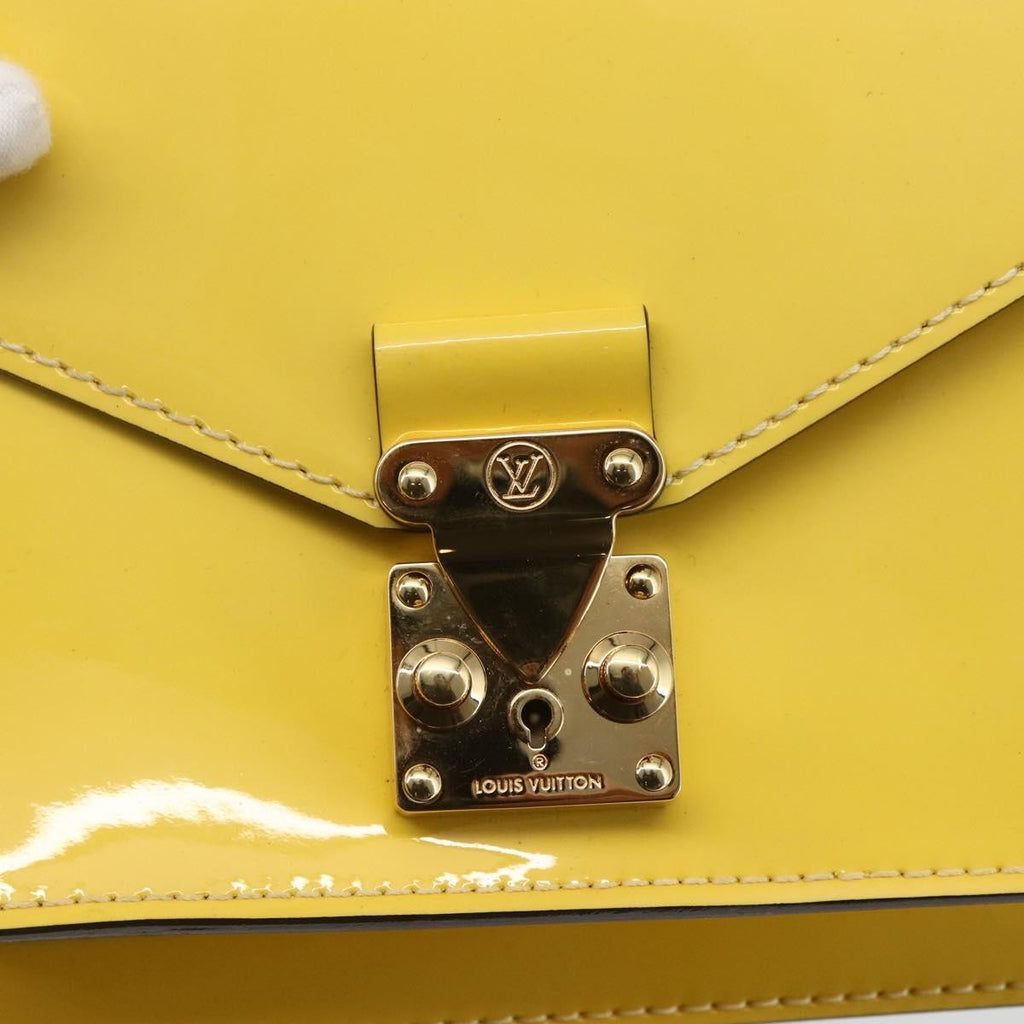 Louis Vuitton Monceau Handbag Vernis Yellow Patent_Leather Handbag (Pre-Owned)