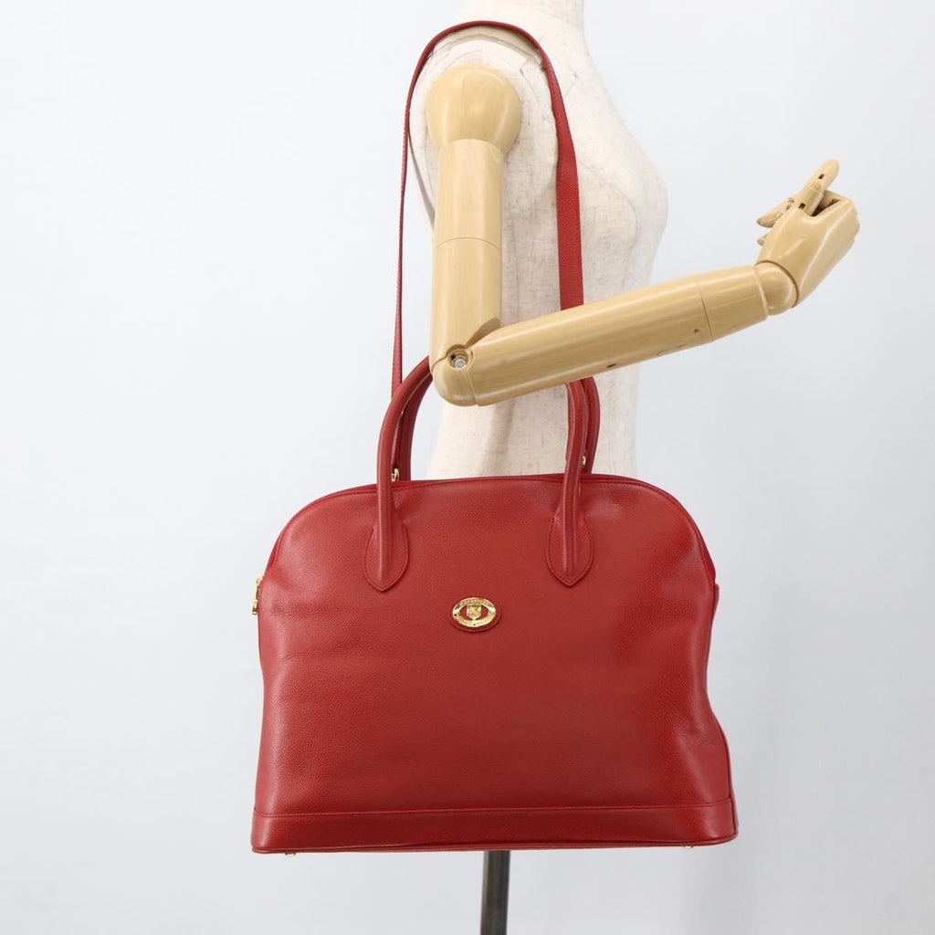 Burberry Vintage Handbag Leather Red Leather Handbag (Pre-Owned)