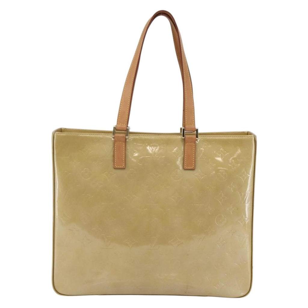 Louis Vuitton Columbus Handbag Monogram Vernis Beige Patent_Leather Tote Bag Bag (Pre-Owned)
